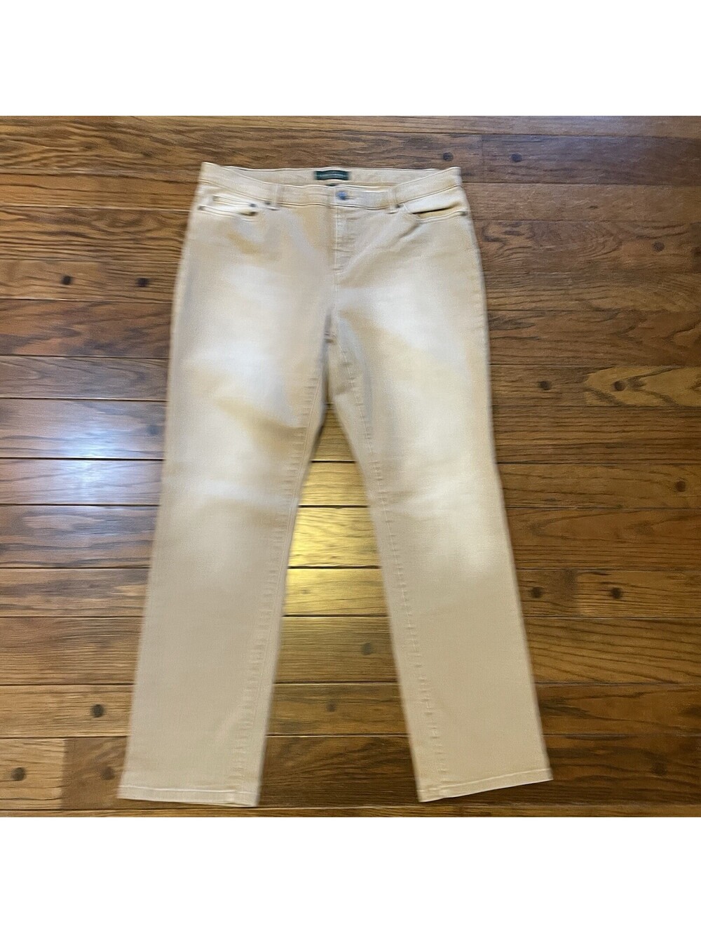 LRL Lauren Jeans Co. Ralph Lauren Women's Beige Jeans Size 16W Plus Size
